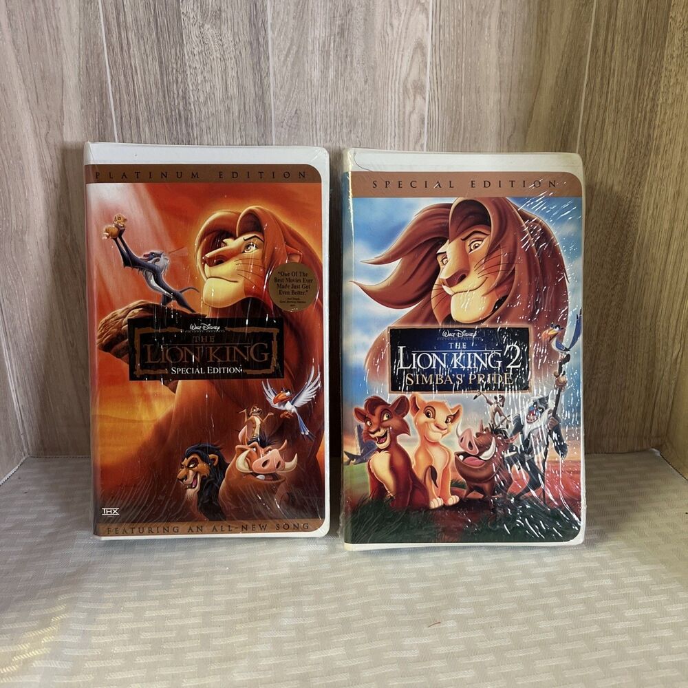 The Lion King And The Lion King 2 Simba's Pride VHS Never Been Opened